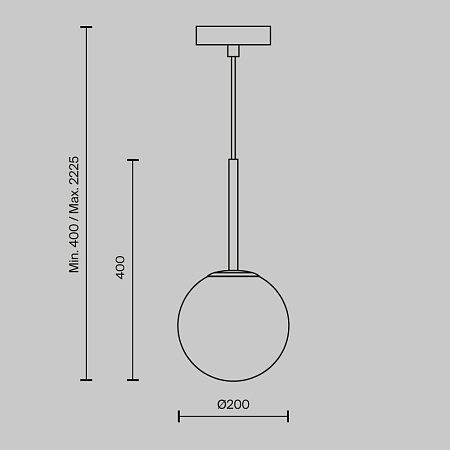 Подвесной светильник Maytoni Basic form MOD321PL-01B1 - фото