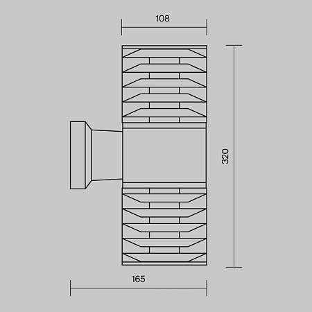 Настенный светильник (бра) Outdoor Bronx O576WL-02B - фото