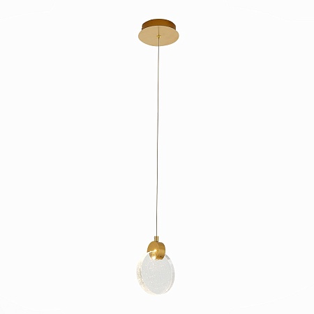 Подвес ST-Luce Золотистый/Прозрачный,С пузырьками воздуха LED 1*3W 3000K SL6104.203.01 - фото