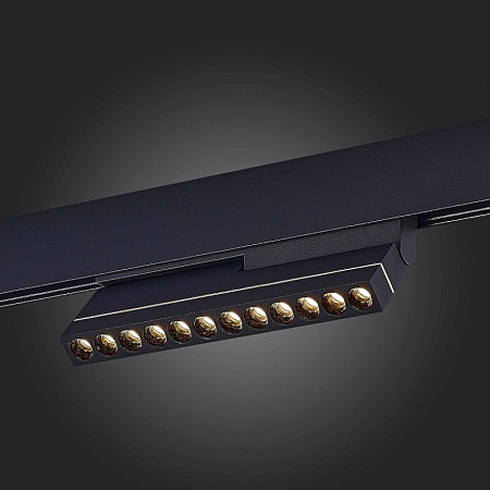 Магнитный трековый светильник Черный LED 1*12W 3000K 450Lm Ra>90 36° IP20 L220xW22xH117 ST805.436.12 - фото