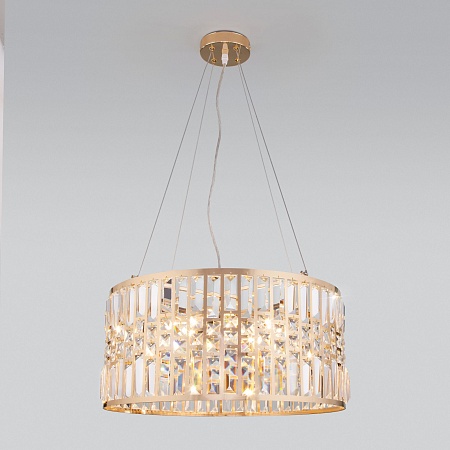 Подвесной светильник Eurosvet 10125/5 золото/прозрачный хрусталь Strotskis Smart (10116/5) - фото