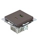 Розетка 2-местная USB + type C, STEKKER GLS10-7116-04, 250В, 3А, max 20W,серия Катрин, шоколад - фото