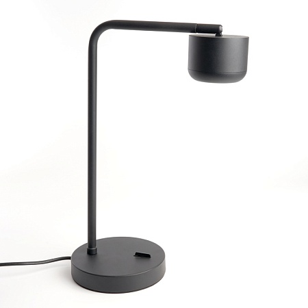 Светильник под лампу настольный Feron DE365 ECHO 12W, 230V, GX53, черный, с  антибликовой сеточкой - фото