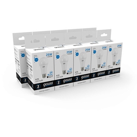 Светодиодная лампа Gauss A67 25W 2150Lm 6500K E27 73235 - фото