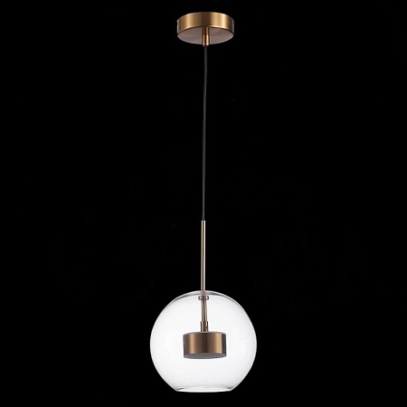 Светильник подвесной ST-Luce Латунь/Прозрачный LED 1*14W 3000K SL1133.233.01 - фото
