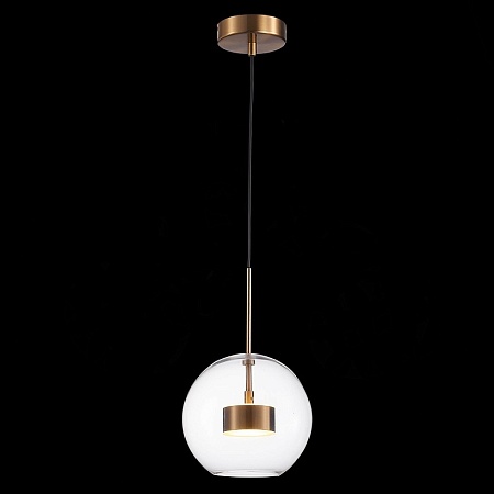 Светильник подвесной ST-Luce Латунь/Прозрачный LED 1*14W 3000K SL1133.233.01 - фото
