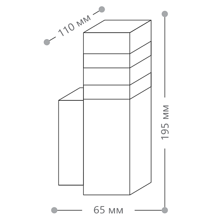 Светильник садово-парковый Feron DH0806, на стену вверх,  E27 230V, черный - фото