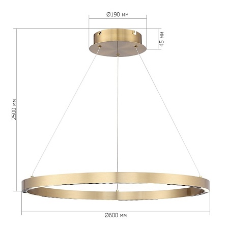 Светильник подвесной ST-Luce латунь/латунь LED 1*32W 4000K SL6238.333.01 - фото