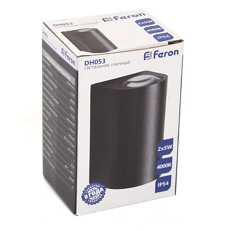Светильник уличный светодиодный Feron DH053, 2*5W, 800Lm, 4000K, черный - фото