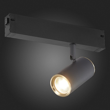 Св-к трек. Черный GU10 1*50W IP20 L104xW54xH111 180-240V Без ламп ST504.436.01 - фото