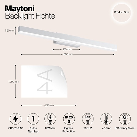 Подсветка Maytoni Fichte MIR012WL-L14W4K - фото