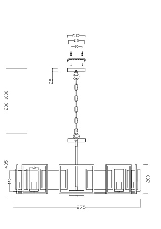 Подвесной светильник Maytoni Bowi H009PL-08G - фото