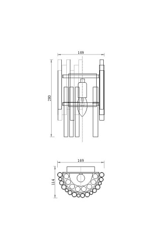 Настенный светильник (бра) Maytoni Coliseo MOD135WL-01BS - фото