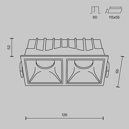 Встраиваемый светильник Technical Alfa LED DL043-02-10W3K-SQ-WB - фото