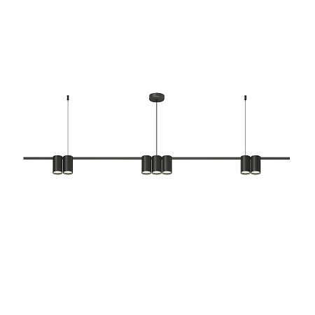 DK4063-BK Подвесной светильник ORBIT, IP20, 7xGU10 LED до 15 Вт, черный матовый, алюминий - фото