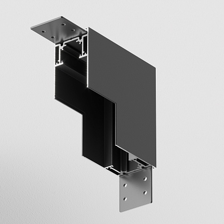 Угловой коннектор внутренний Gravity накладной черный - фото