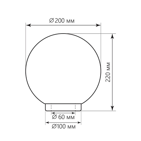 Светильник садово-парковый Feron НТУ 01-60-201 шар ПМАА E27 230V, молочно-белый - фото