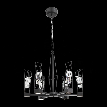 Люстра подвесная ST-Luce Серый графит/Серый графит, Прозрачный LED 6*8W 4000K SL815.303.06 - фото