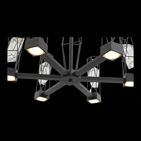Люстра подвесная ST-Luce Серый графит/Серый графит, Прозрачный LED 6*8W 4000K SL815.303.06 - фото