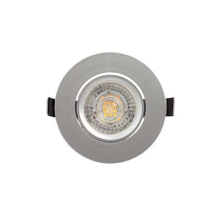 DK3020-CM Встраиваемый светильник, IP 20, 10 Вт, GU5.3, LED, серый, пластик - фото
