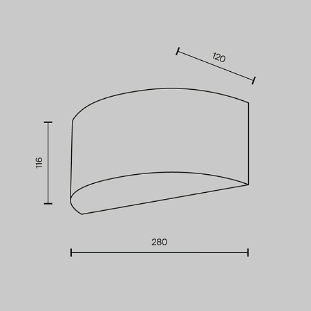Настенный светильник (бра) Maytoni Ripple MOD096WL-01CH - фото