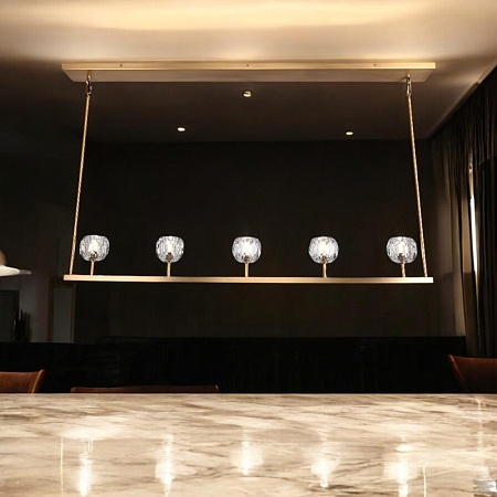 Люстра Rh Boule De Cristal Linear Chandelier 5 Bronze Imperiumloft 240204-22 - фото