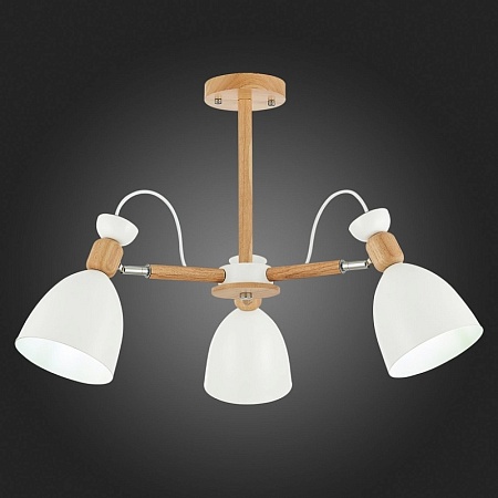 Светильник потолочный Светлое дерево, Белый/Белый E27 3*60W SLE103802-03 - фото