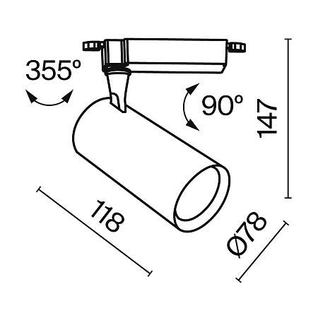 Трековый светильник Technical Vuoro TR003-1-10W3K-S-W - фото