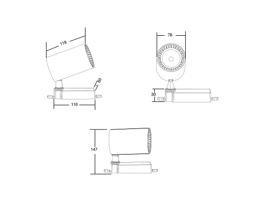 Трековый светильник Technical Vuoro TR029-3-10W3K-B - фото