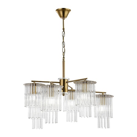 Светильник подвесной Латунь/Прозрачный E14 6*40W SLE1122-303-06 - фото