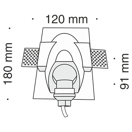 Встраиваемый светильник Technical Gyps Modern DL012-1-01W - фото