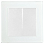 Выключатель 2-клавишный STEKKER, GLS10-7004-01, 250В, 10А, серия Катрин, белый