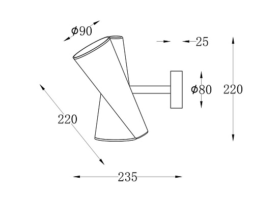 Настенный светильник (бра) Maytoni Giro MOD095WL-02BS - фото
