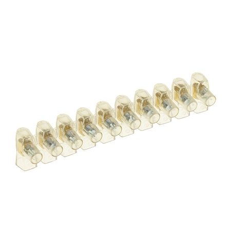 Зажим винтовой концевой изолированный КЗВИ-2,5 450В, 24А, 10 контактов, поликарбонат  LD228-24А - фото