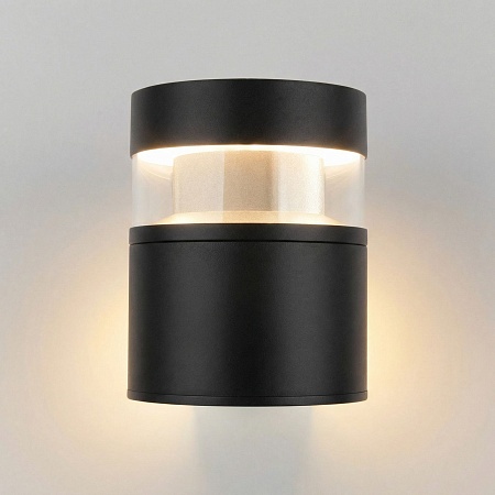 Уличный настенный светильник 1530 TECHNO LED 3000K чёрный 1530 TECHNO LED черный Elektrostandard - фото