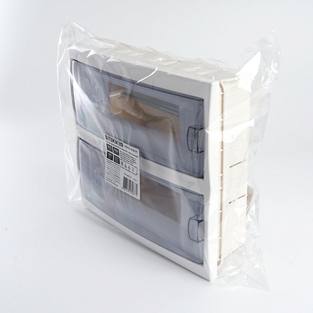 Бокс встраиваемый STEKKER EBX50-2/24-20 24 модуля, пластик, серия Standart - фото