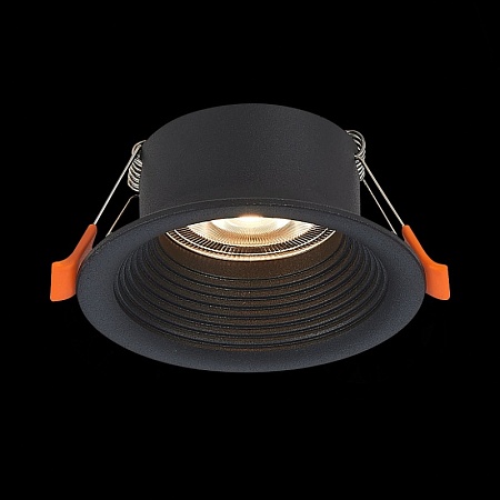 Св-к встр. Черный GU10 1*50W D89xH40 220V Без ламп ST202.408.01 - фото