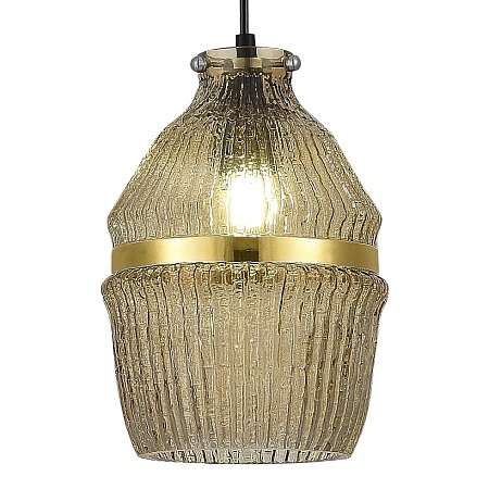 Светильник подвесной ST-Luce Черный/Янтарный E27 1*40W SL1661.403.01 - фото