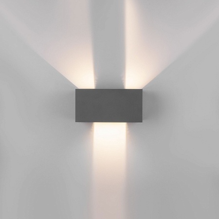 Уличный настенный светодиодный светильник WINNER DOUBLE LED IP54 35137/W серый - фото