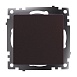 Выключатель 1-клавишный (механизм), STEKKER GLS10-7103-04, 250V, 10А, серия Катрин, шоколад - фото