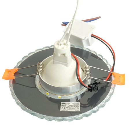 Светильник встраиваемый с белой LED подсветкой Feron CD937 потолочный MR16 G5.3 прозрачный - фото
