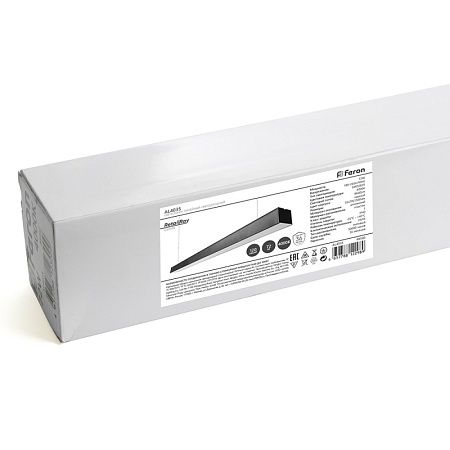 Светильник светодиодный линейный Feron AL4035 IP40 48W 4000К, рассеиватель матовый в алюминиевом корпусе, черный 1500*70*55мм - фото