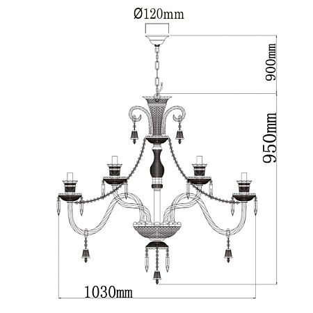 Люстра подвесная Chiaro Барселона 313012418 - фото