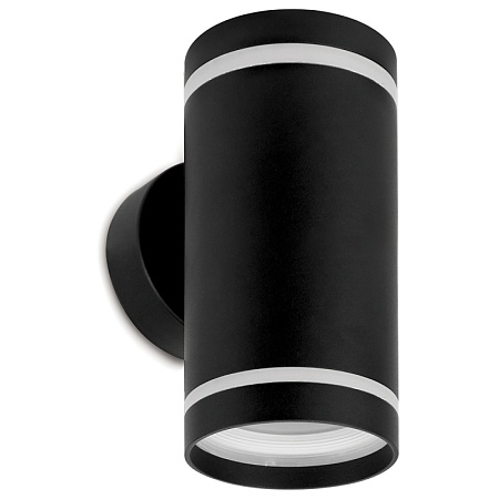 Светильник садово-парковый Feron DH1002, на стену вверх/вниз, 2* GX53, 230V, черный - фото