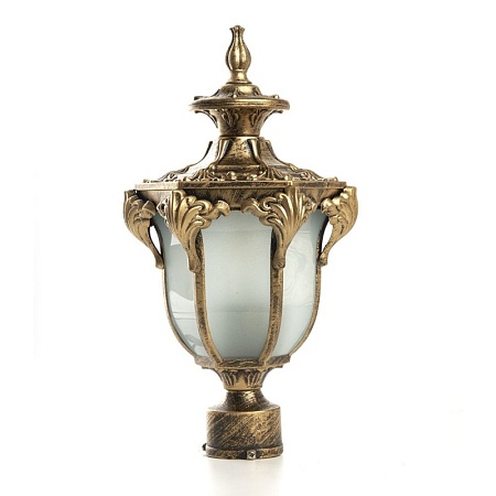 Светильник садово-парковый Feron PL4045 шестигранный на столб 60W 230V E27, черное золото - фото