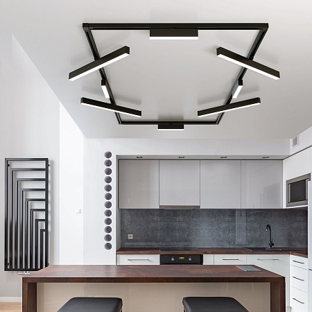 Трековый светодиодный светильник для однофазного шинопровода X-Line 20W 4200K черный матовый X-Line черный матовый 20W 4200K (LTB54) однофазный Elektrostandard - фото