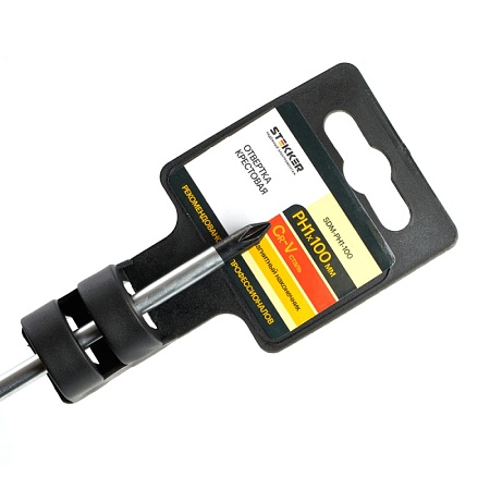 Отвертка крестовая STEKKER Ph 1 х 100 мм, Cr-V, SDM-PH1-100 - фото