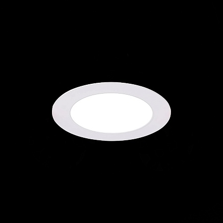 Св-к встр. Белый LED 1*6W 4000K 480Lm Ra80 110° IP20 D90xH30 220-240V ST210.548.06 - фото