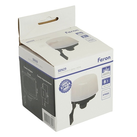 Датчик освещенности-фотоэлемент 2200ВТ белый, SEN29 IP66 - фото