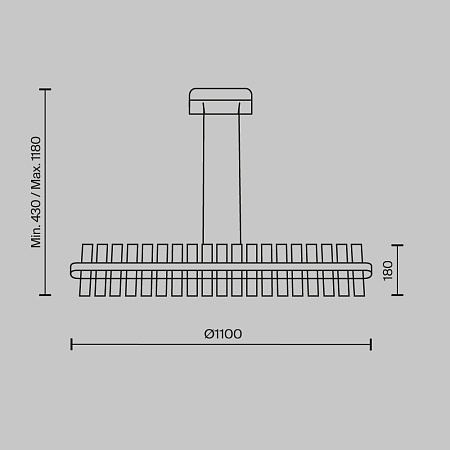 Подвесной светильник Maytoni Mirage MOD173PL-L48BS3K - фото